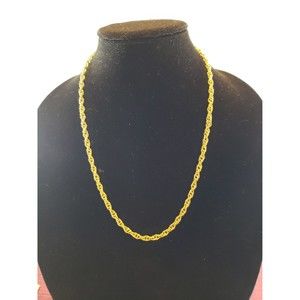 Vtg Unsigned Gold Tone Chain Links 23" Necklace w/Multiple Interlocking Pieces